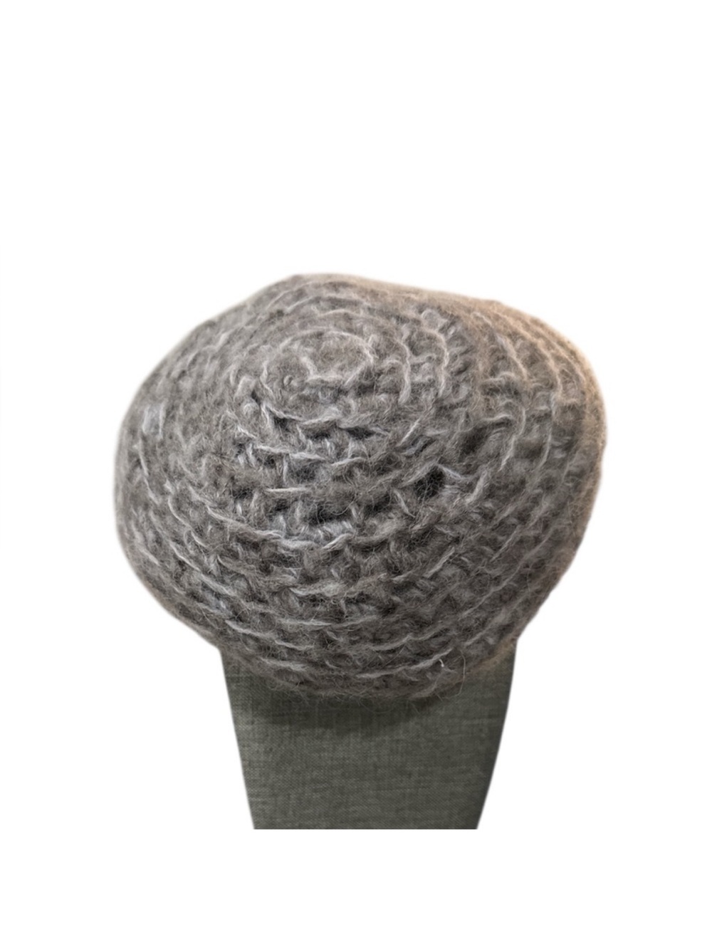 Vintage Gray Knitted Wool Hat